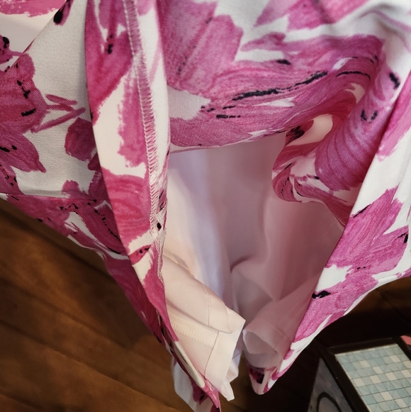 Kasper white and pink floral square neck sheath dress size 4 - Picture 9 of 14